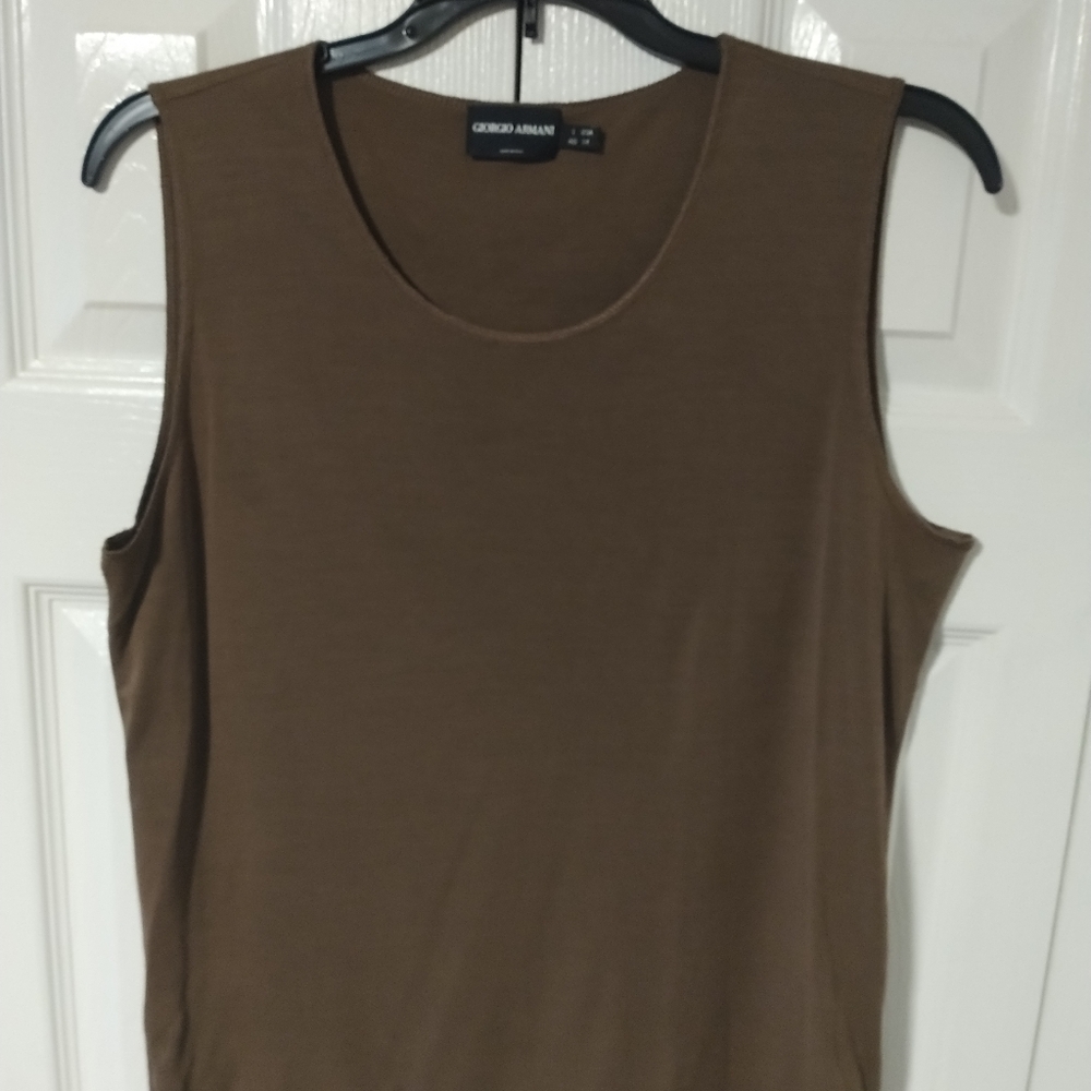 Giorgio Armani Sleeveless Brown Top